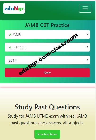 Cover Image for JAMB practice questions online
