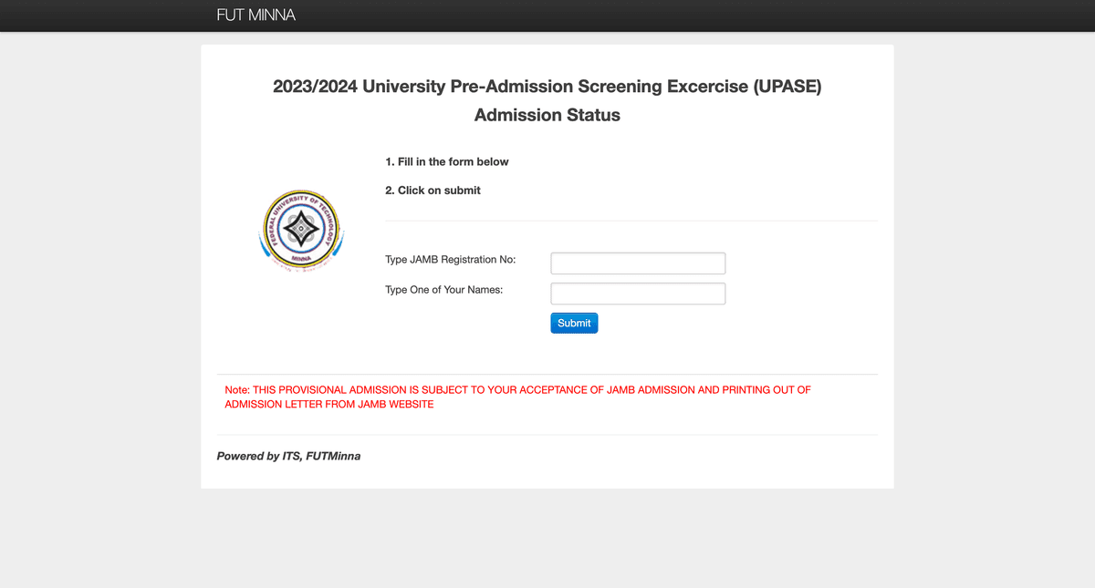 Cover Image for How to check FUTMinna admission status 2023/2024