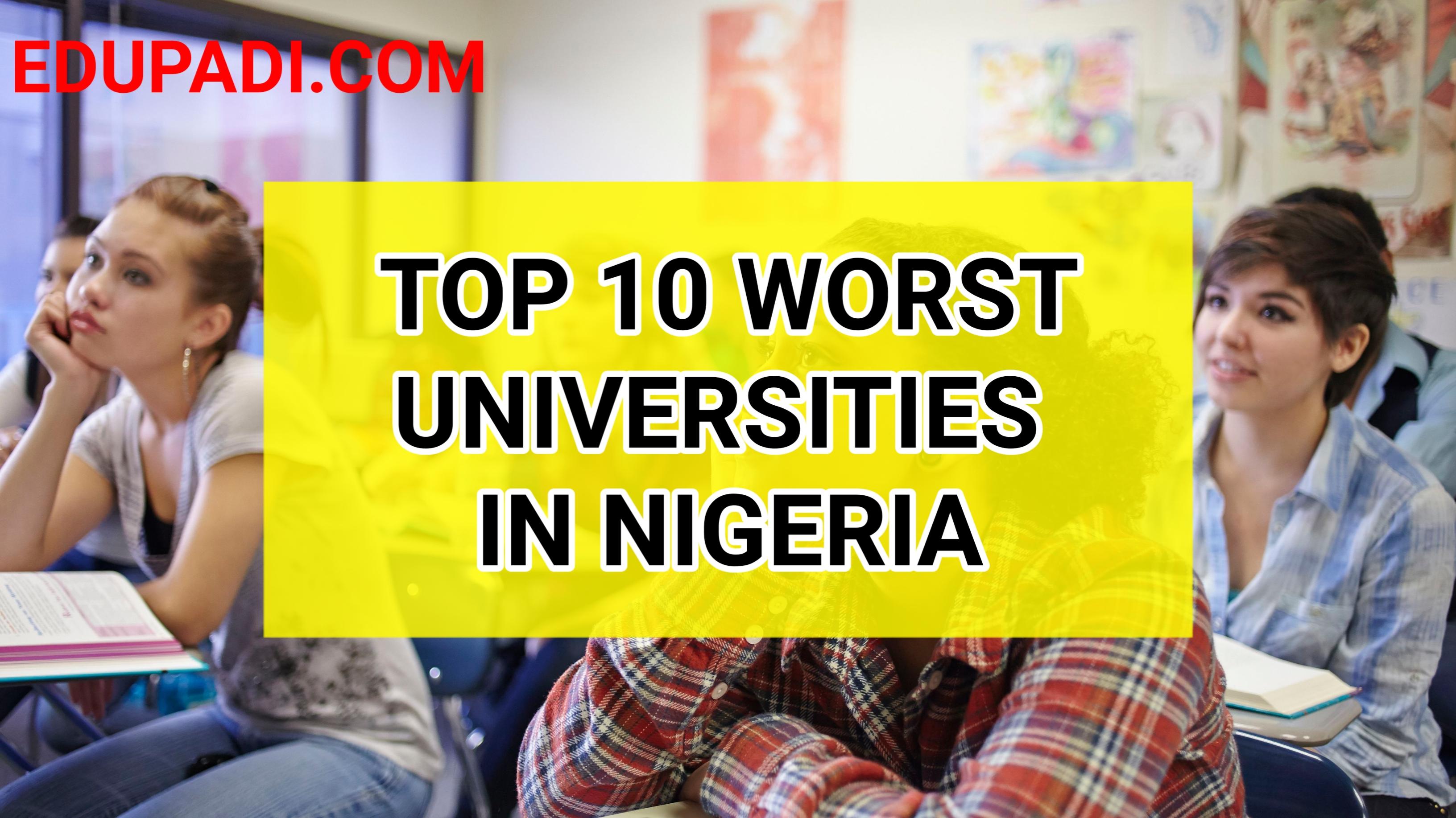 Cover Image for 10 Worst Universities In Nigeria According To NUC