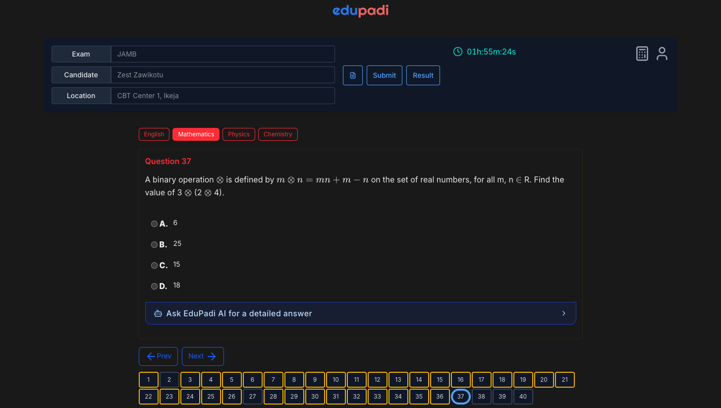 EduPadi JAMB CBT App